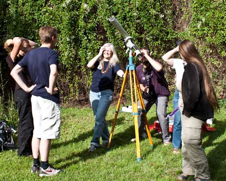 Sonnenbeobachtung mit Teleskop